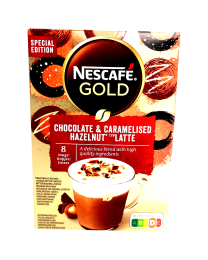 Nescafe Gold Chocolate&Caramelised Hazelnut Latte oploskoffie 8 sticks