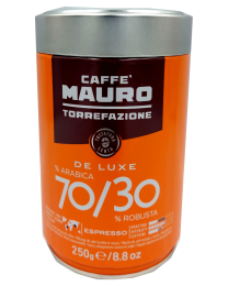 Caffe Mauro De Luxe 250g gemalen koffie in blik 