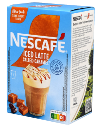 Nescafe Gold Iced Latte Salted Caramel oploskoffie 7 sticks