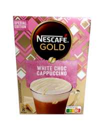Nescafe Gold White Choc Cappuccino oploskoffie 8 sticks (weg = weg